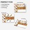 Makerflo Charcuterie Cheese Board Set 16.25" x 12" Acacia Wood Marble Design 3 Bowls, 3 Spoons, 4 Utensils for Craft & DIY Personalization - Laser Engraving, Epoxy, UV DTF, Vinyl Individually Wrapped